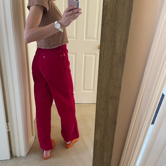 Wrangler pink corduroy wide leg pants - Picture 3 of 3